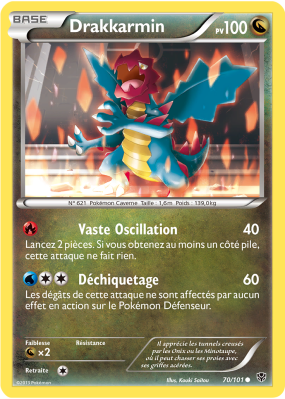 Carte Pokémon Drakkarmin 70/101 Commune Explosion Plasma