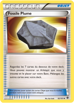 Carte Pokémon Fossile Plume 82/101 Peu commune Explosion Plasma