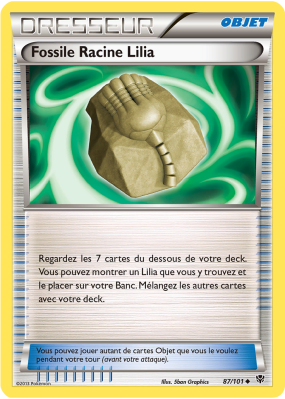 Carte Pokémon Fossile Racine Lilia 87/101 Peu commune Explosion Plasma