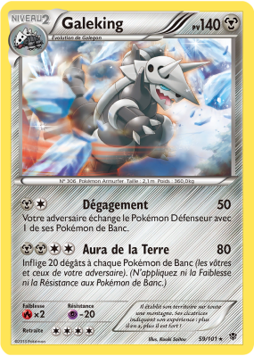 Carte Pokémon Galeking 59/101 Rare Explosion Plasma