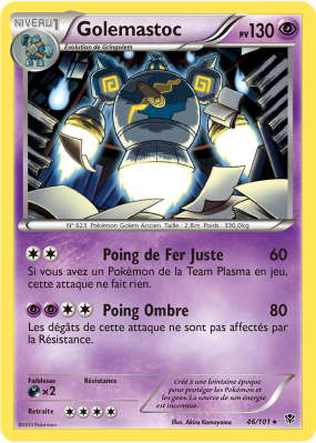 Carte Pokémon Golemastoc 46/101 Holographique Explosion Plasma