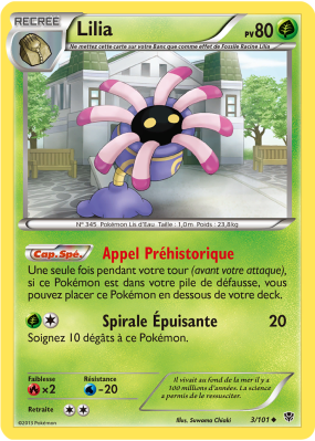 Carte Pokémon Lilia 3/101 Peu commune Explosion Plasma