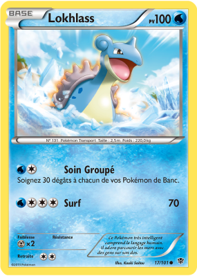 Carte Pokémon Lokhlass 17/101 Commune Explosion Plasma
