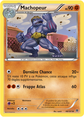 Carte Pokémon Machopeur 48/101 Peu commune Explosion Plasma