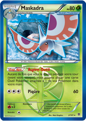 Carte Pokémon Maskadra 2/101 Rare Explosion Plasma