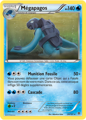 Carte Pokémon Mégapagos 28/101 Rare Explosion Plasma