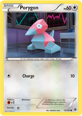 Carte Pokémon Porygon 72/101 Commune Explosion Plasma
