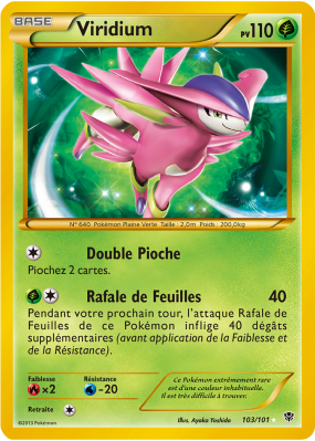 Carte Pokémon Viridium 103/101 Ultra Rare Explosion Plasma