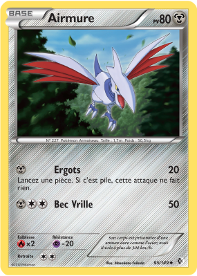 Carte Pokémon Airmure 95/149 Peu commune Frontières Franchies