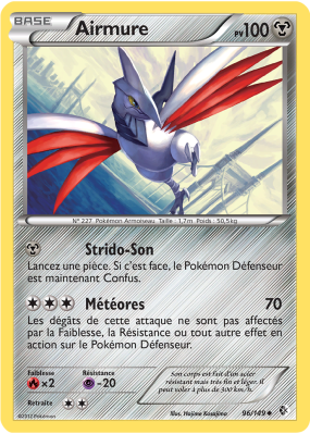 Carte Pokémon Airmure 96/149 Peu commune Frontières Franchies