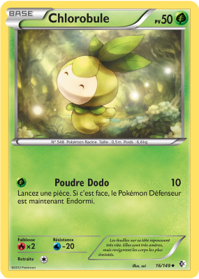 Carte Pokémon Chlorobule 16/149 Peu commune Frontières Franchies