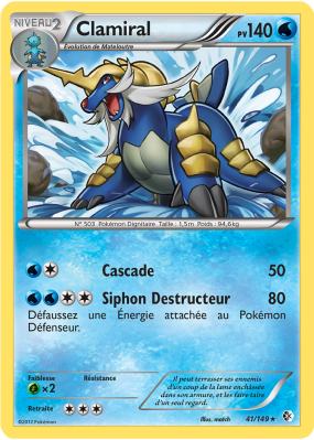Carte Pokémon Clamiral 41/149 Holographique Frontières Franchies