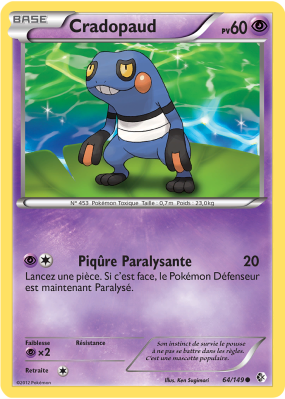 Carte Pokémon Cradopaud 64/149 Commune Frontières Franchies