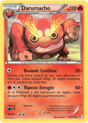 Carte Pokémon Darumacho 28/149 Peu commune Frontières Franchies