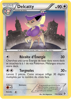Carte Pokémon Delcatty 114/149 Peu commune Frontières Franchies