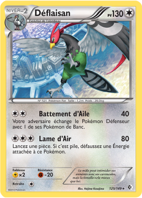 Carte Pokémon Déflaisan 125/149 Rare Frontières Franchies
