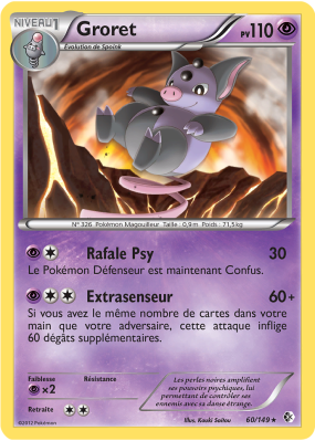 Carte Pokémon Groret 60/149 Rare Frontières Franchies
