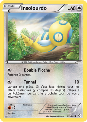 Carte Pokémon Insolourdo 111/149 Commune Frontières Franchies