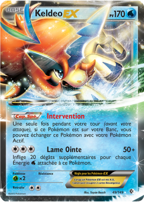 Carte Pokémon Keldeo-EX 49/149 Ultra Rare Frontières Franchies