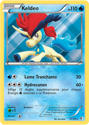 Carte Pokémon Keldeo 47/149 Holographique Frontières Franchies