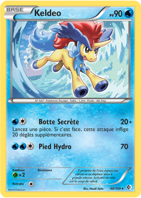 Carte Pokémon Keldeo 48/149 Rare Frontières Franchies