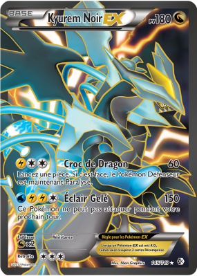 Carte Pokémon Kyurem Noir-EX 145/149 Ultra Rare Frontières Franchies