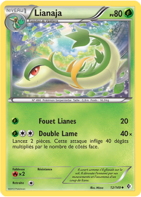 Carte Pokémon Lianaja 12/149 Peu commune Frontières Franchies