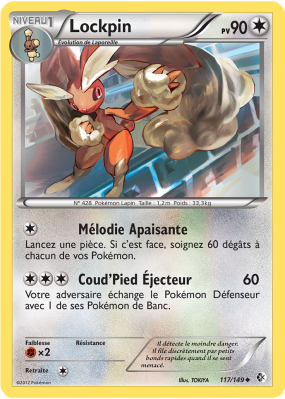 Carte Pokémon Lockpin 117/149 Peu commune Frontières Franchies