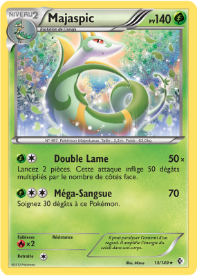 Carte Pokémon Majaspic 13/149 Holographique Frontières Franchies
