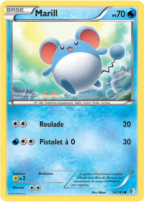 Carte Pokémon Marill 36/149 Commune Frontières Franchies