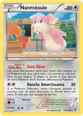 Carte Pokémon Nanméouïe 126/149 Rare Frontières Franchies