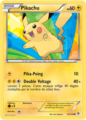 Carte Pokémon Pikachu 50/149 Commune Frontières Franchies
