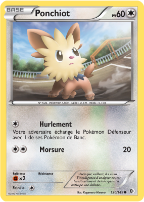 Carte Pokémon Ponchiot 120/149 Commune Frontières Franchies