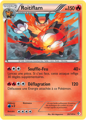 Carte Pokémon Roitiflam 26/149 Holographique Frontières Franchies
