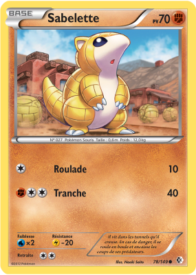 Carte Pokémon Sabelette 78/149 Commune Frontières Franchies