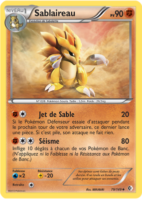 Carte Pokémon Sablaireau 79/149 Peu commune Frontières Franchies