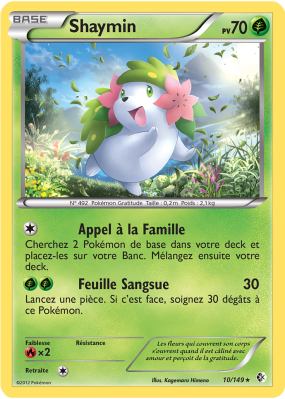 Carte Pokémon Shaymin 10/149 Rare Frontières Franchies