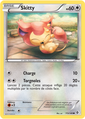 Carte Pokémon Skitty 113/149 Commune Frontières Franchies