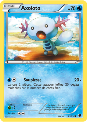 Carte Pokémon Axoloto 21/116 Commune Glaciation Plasma