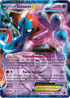 Carte Pokémon Deoxys-EX 53/116 Ultra Rare Glaciation Plasma