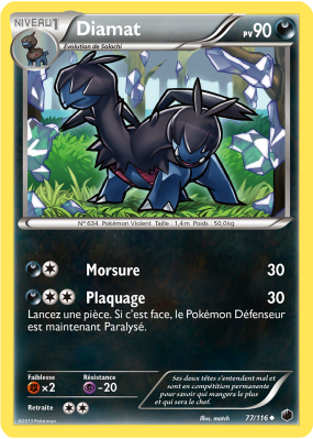 Carte Pokémon Diamat 77/116 Peu commune Glaciation Plasma
