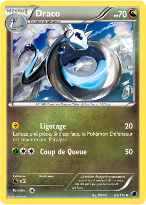 Carte Pokémon Draco 82/116 Peu commune Glaciation Plasma