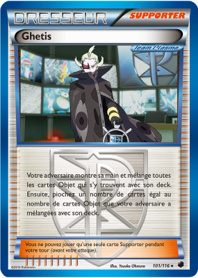 Carte Pokémon Ghetis 101/116 Holographique Glaciation Plasma