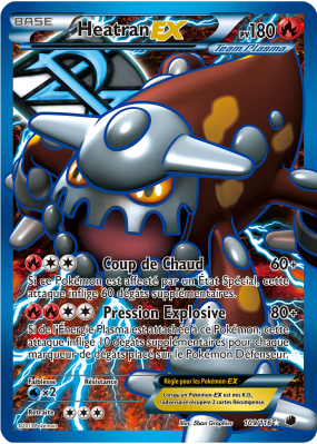 Carte Pokémon Heatran-EX 109/116 Ultra Rare Glaciation Plasma
