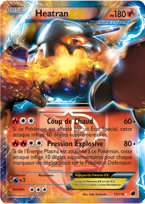 Carte Pokémon Heatran-EX 13/116 Ultra Rare Glaciation Plasma