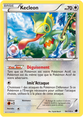 Carte Pokémon Kecleon 94/116 Rare Glaciation Plasma