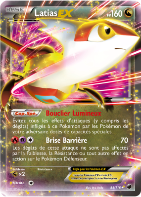 Carte Pokémon Latias-EX 85/116 Ultra Rare Glaciation Plasma