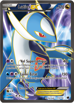 Carte Pokémon Latios-EX 113/116 Ultra Rare Glaciation Plasma