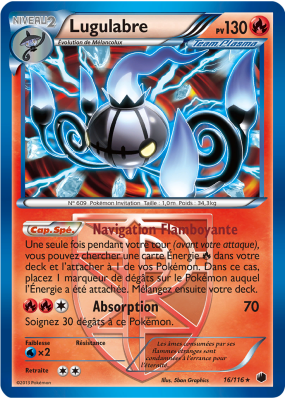 Carte Pokémon Lugulabre 16/116 Holographique Glaciation Plasma