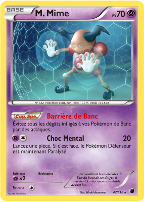 Carte Pokémon M. Mime 47/116 Rare Glaciation Plasma